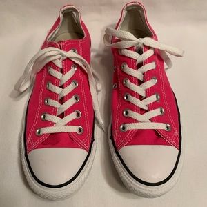 Converse canvas sneakers shoes lace up pink